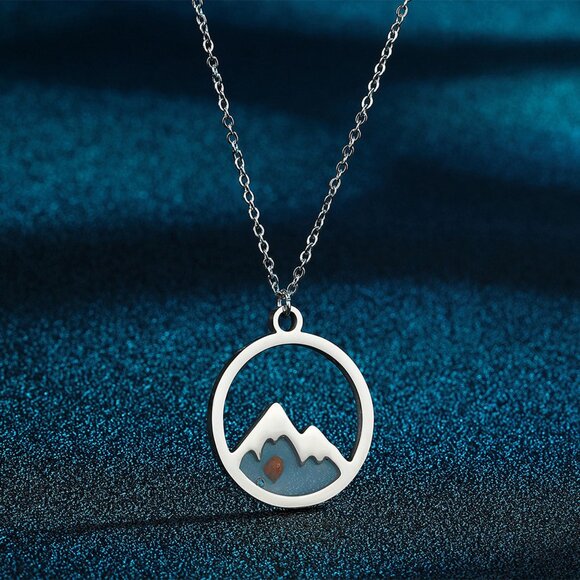 Mustard Seed Mountain Circle Necklace – Symbol of Faith & Possibility - Picture 1 of 5